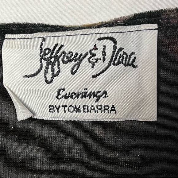 Jeffrey & Dara Evenings by Tom Barr | Vtg Sparkly Floral Velvet Cardigan, Large - Picture 6 of 6